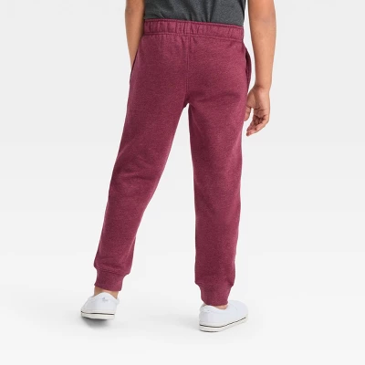 Boys' Fleece Jogger Pants - Cat & Jack™ Burgundy XL 3 Boys' Fleece Jogger Pants - Cat & Jack™ Burgundy XL