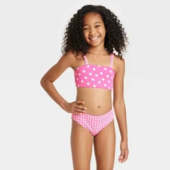 Girls' Gingham Spots Polka Dots Bikini Set - Cat & Jack™ Pink -CAT and JACK Store GUEST 5ea1f1f4 4ed0 48af bbda b7e52b80a662