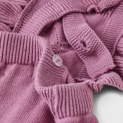 Baby Girls' Blackberry Sweater Romper Set - Cat & Jack™ Light Purple 5 Baby Girls' Blackberry Sweater Romper Set - Cat & Jack™ Light Purple - Image 3