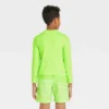 Boys' Solid Long Sleeve Rash Guard Swim Shirt - Cat & Jack™ Lime Green -CAT and JACK Store GUEST 62bfa2ca 559f 4b9d a17b 1bd99a81e6f3