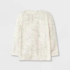 Toddler Boys' 2pk Henley Long Sleeve T-Shirt - Cat & Jack™ Cream/Gray