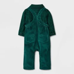 Baby Boys' Corduroy Dungaree Top & Bottom Set - Cat & Jack™ Green