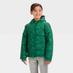 Boys' Dinosaur Puffer Jacket - Cat & Jack™ Dark Green 7 Boys' Dinosaur Puffer Jacket - Cat & Jack™ Dark Green -CAT and JACK Store GUEST 653a3223 86a1 4dc7 9a88 8889da797ccf