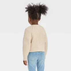 Toddler Girls' Midweight Cardigan - Cat & Jack⢠Off-White