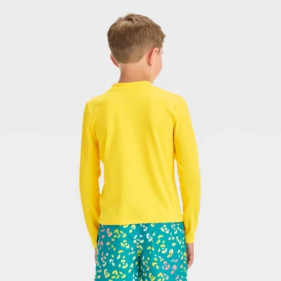 Boys' Solid Rash Guard Top - Cat & Jack™ Yellow 4 Boys' Solid Rash Guard Top - Cat & Jack™ Yellow - Image 2