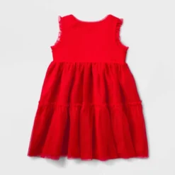 Toddler Girls' Adaptive Sequin Tulle A-Line Dress - Cat & Jack⢠Red
