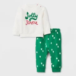 Baby 2pc Jolly Fleece Graphic Top & Bottom Set - Cat & Jack™ Green -CAT and JACK Store GUEST 6a6d36f4 e021 4163 9ed0 7cb52acc43cf