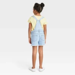 Girls' Jean Shortalls - Cat & Jack™ Light Wash
