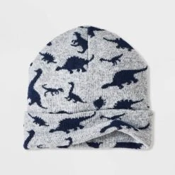 Boys' Dino Beanie & Neck Gaiter - Cat & Jack™ Gray