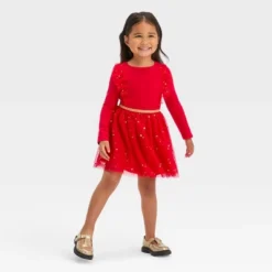 Toddler Girls' Tulle Dress - Cat & Jack™ Red -CAT and JACK Store GUEST 6ef995c5 5112 4d54 8f23 bc1c52a7020f