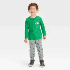 Toddler Boys' 2pc Long Sleeve Graphic T-Shirt And Fleece Jogger Pants Set - Cat & Jack™ Green -CAT and JACK Store GUEST 6f2007ce 036d 4278 aa3c 7cd7f4126135