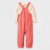 Baby Girls' 2pc Long Sleeve Bodysuit & Overalls Set - Cat & Jack™ Peach Orange -CAT and JACK Store GUEST 70284e5b b754 47a9 b5ce 437a792cc80f