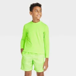 Boys' Solid Long Sleeve Rash Guard Swim Shirt - Cat & Jack™ Lime Green 7 Boys' Solid Long Sleeve Rash Guard Swim Shirt - Cat & Jack™ Lime Green -CAT and JACK Store GUEST 71ea4e00 4a82 47e1 90be 7074a4dbfebc