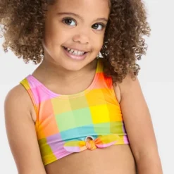 Toddler Girls' Plaid Bikini Set - Cat & Jack™