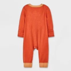 Baby Ribbed Snap Adaptive Romper - Cat & Jack⢠Orange