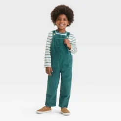 Toddler Boys' 2pc Long Sleeve T-Shirt And Corduroy Overalls Set - Cat & Jack™ Teal Green -CAT and JACK Store GUEST 7613c1b2 ad37 4730 aca5 45d3c6d1ecc3