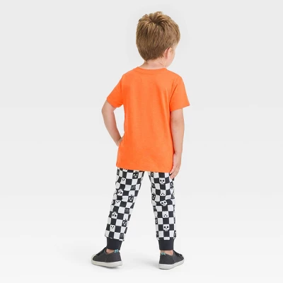 Toddler Boys' Halloween Short Sleeve T-Shirt And Jogger Pants - Cat & Jack™ Orange 3 Toddler Boys' Halloween Short Sleeve T-Shirt And Jogger Pants - Cat & Jack™ Orange