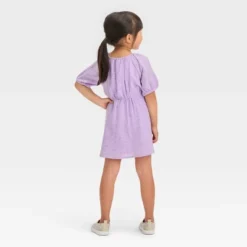 Toddler Girls' Gauze Eyelet Short Sleeve Dress - Cat & Jackā¢