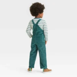 Toddler Boys' 2pc Long Sleeve T-Shirt And Corduroy Overalls Set - Cat & Jack⢠Teal Green