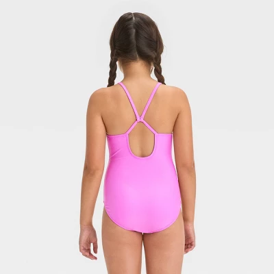 Girls' Tie-Dye One Piece Swimsuit Set - Cat & Jack™ Violet 4 Girls' Tie-Dye One Piece Swimsuit Set - Cat & Jack™ Violet - Image 2