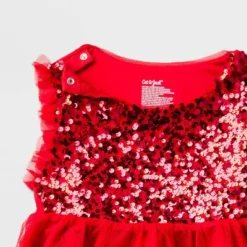 Girls' Adaptive Sleeveless Sequin Tulle Dress - Cat & Jack™ Red 8 Girls' Adaptive Sleeveless Sequin Tulle Dress - Cat & Jack™ Red -CAT and JACK Store GUEST 80a99cd2 cc06 4754 b16d bcef579a3d45