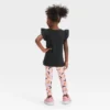 Toddler Girls' Moon 'Glow In The Dark' Short Sleeve Top & Leggings Set - Cat & Jack™ Black -CAT and JACK Store GUEST 80ae2677 2970 44a5 a3c2 608acbb28a54
