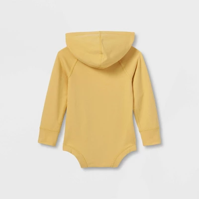 Toddler Girls' Adaptive Hooded Adjustable Long Sleeve Bodysuit - Cat & Jack™ Light Mustard Yellow 3 Toddler Girls' Adaptive Hooded Adjustable Long Sleeve Bodysuit - Cat & Jack™ Light Mustard Yellow