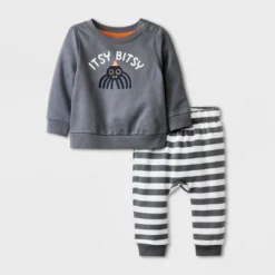 Baby 2pc 'Itsy Bitsy' Sweatshirt & Jogger Pants Set - Halloween - Cat & Jack™ Gray -CAT and JACK Store GUEST 85068497 fada 4d76 9fd3 0ec58f832677