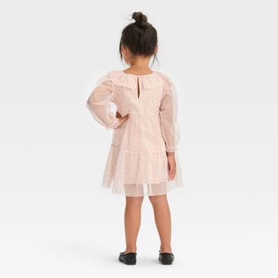 Toddler Girls' Stars Tulle Dress - Cat & Jack™ Pink 3 Toddler Girls' Stars Tulle Dress - Cat & Jack™ Pink