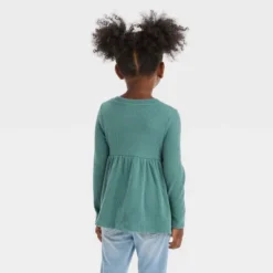 Toddler Girls' Ribbed Shirt - Cat & Jack™ Green