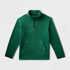 Boys' Adaptive Fleece Mock Neck Top - Cat & Jack™ Forest Green -CAT and JACK Store GUEST 8fc5e0ca 9cf6 41d7 80f1 b106a9c642d5