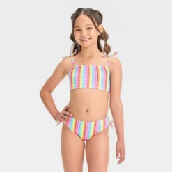 Girls' Rainbow Striped Bikini Set - Cat & Jack™ -CAT and JACK Store GUEST 910c02b1 b94e 4702 9290 c243a659bb47
