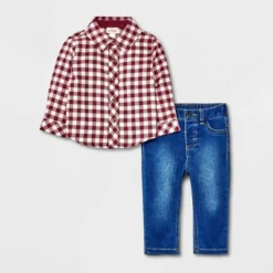 Baby Boys' Flannel Denim Top & Bottom Set - Cat & Jack™ Brown 8 Baby Boys' Flannel Denim Top & Bottom Set - Cat & Jack™ Brown -CAT and JACK Store GUEST 915a7421 76f4 4d39 8316 aa6a38876c3b