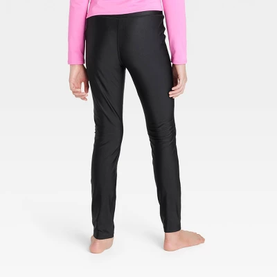 Girls' Swim Leggings - Cat & Jack™️ Black 3 Girls' Swim Leggings - Cat & Jack™️ Black