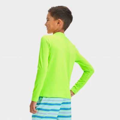 Boys' Long Sleeve Solid Rash Guard Top - Cat & Jack™ 4 Boys' Long Sleeve Solid Rash Guard Top - Cat & Jack™ - Image 2