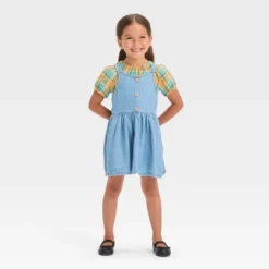 Toddler Girls' Plaid Short Sleeve Top & Denim Skirtall Set - Cat & Jack™ Blue 7 Toddler Girls' Plaid Short Sleeve Top & Denim Skirtall Set - Cat & Jack™ Blue -CAT and JACK Store GUEST 92b7a326 4939 474a a361 a422b181ce00