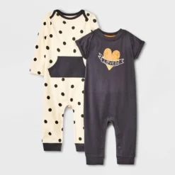 Baby 2pk 'Loved' Romper Set - Cat & Jack™ Black/White -CAT and JACK Store GUEST 953deb9f 4597 495d a9a5 a29b1ee3d556