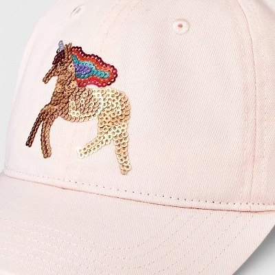 Kids' Unicorn Patch Baseball Hat - Cat & Jack™ Pink 4 Kids' Unicorn Patch Baseball Hat - Cat & Jack™ Pink - Image 2