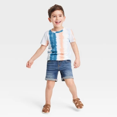 Toddler Boys' 3pk Short Sleeve Tie-Dye T-Shirt - Cat & Jack™ Navy Blue/Peach Orange 5 Toddler Boys' 3pk Short Sleeve Tie-Dye T-Shirt - Cat & Jack™ Navy Blue/Peach Orange - Image 3
