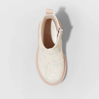 Toddler Girls' Flora Zipper Booties - Cat & Jack™ 4 Toddler Girls' Flora Zipper Booties - Cat & Jack™ - Image 2
