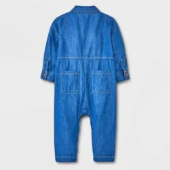 Baby Boys' Denim Coveralls - Cat & Jack™ Medium Wash