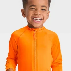 Toddler Solid Rash Guard Top - Cat & Jack⢠Orange