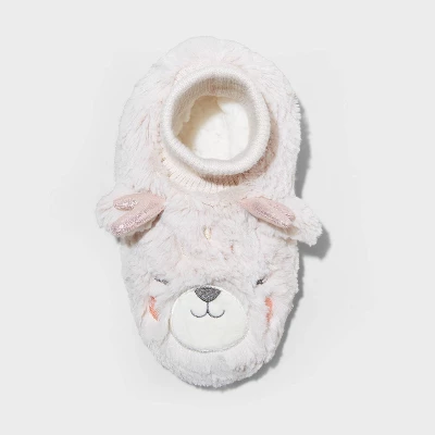 Toddler Girls' Doe Fawn Bootie Slippers - Cat & Jack™ Tan 4 Toddler Girls' Doe Fawn Bootie Slippers - Cat & Jack™ Tan - Image 2