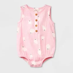 Baby Girls' Ghost Gauze Sleeveless Romper - Cat & Jack™ Light Pink -CAT and JACK Store GUEST a3706c7b 8852 4e76 911f 652fa4767aca