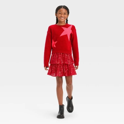 Girls' Pullover Sweater - Cat & Jack™ 4 Girls' Pullover Sweater - Cat & Jack™ - Image 2