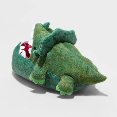 Boys' Dylan Dinosaur Ankle Biter Slippers - Cat & Jack™ Green 6 Boys' Dylan Dinosaur Ankle Biter Slippers - Cat & Jack™ Green - Image 4