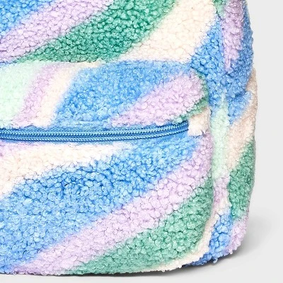 Girls' Swirl Fleece 10" Mini Backpack - Cat & Jack™ Blue 5 Girls' Swirl Fleece 10" Mini Backpack - Cat & Jack™ Blue - Image 3