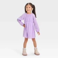 Toddler Girls' Gauze Eyelet Long Sleeve Dress - Cat & Jack™ -CAT and JACK Store GUEST ab6f2b0a 6414 4071 8252 83cb5b4bc130