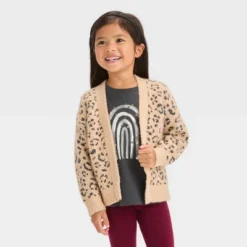 Toddler Girls' Animal Jacquard Cardigan - Cat & Jack™ Beige -CAT and JACK Store GUEST ac7d43f1 0fc3 4703 8d57 7fe9f823fc30