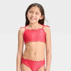 Girls' Sparkle & Shine Bikini Set - Cat & Jack™ Red -CAT and JACK Store GUEST b2342108 f28d 4242 8aab 2a848790908b